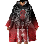 Aotearoa Maori Iwi Heritage Wearable Blanket Hoodie Ngapuhi Kokowai