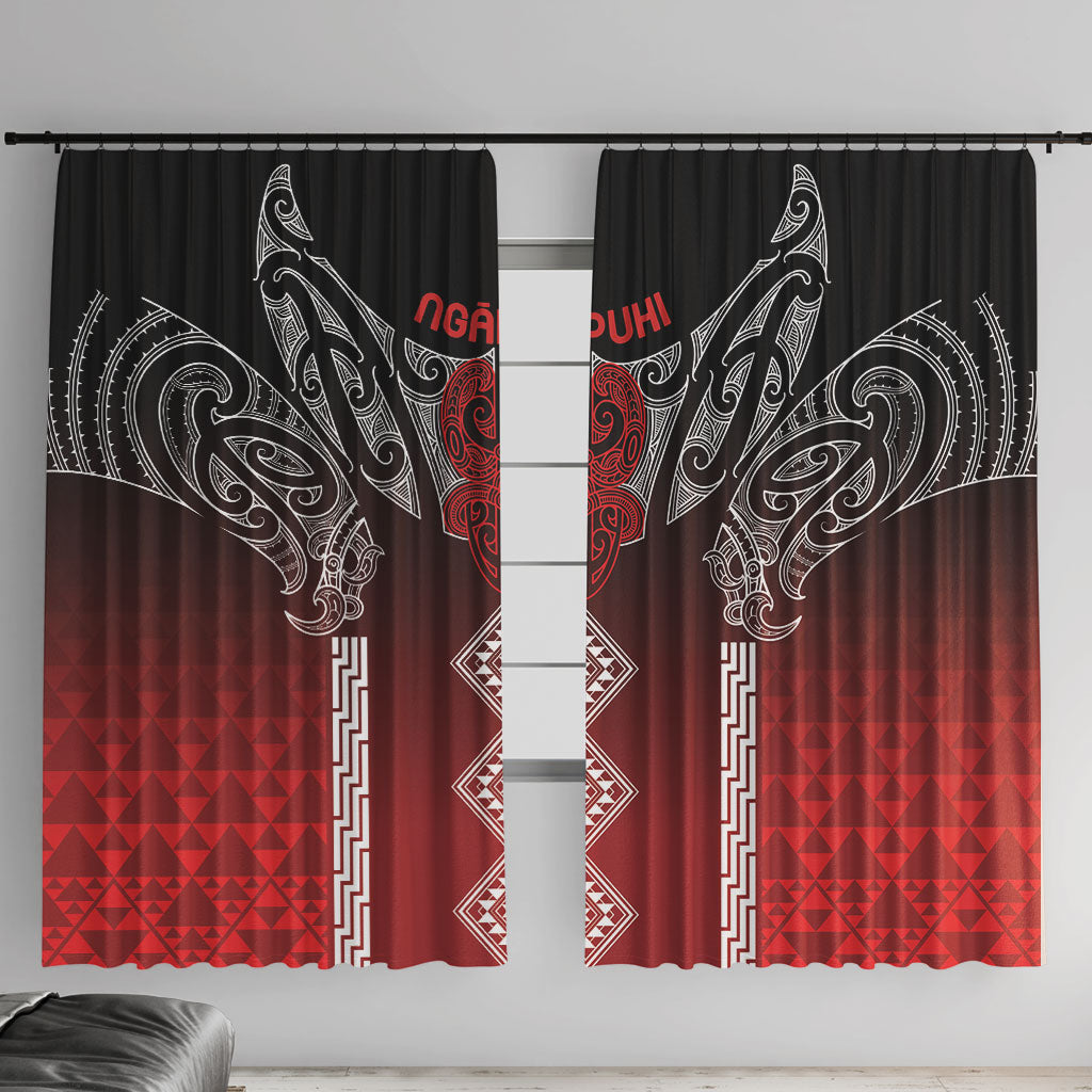 Aotearoa Maori Iwi Heritage Window Curtain Ngapuhi Kokowai
