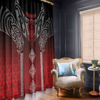 Aotearoa Maori Iwi Heritage Window Curtain Ngapuhi Kokowai