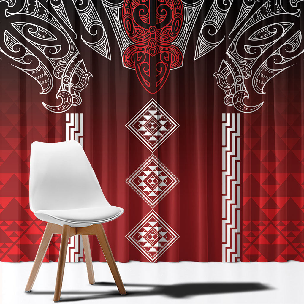 Aotearoa Maori Iwi Heritage Window Curtain Ngapuhi Kokowai