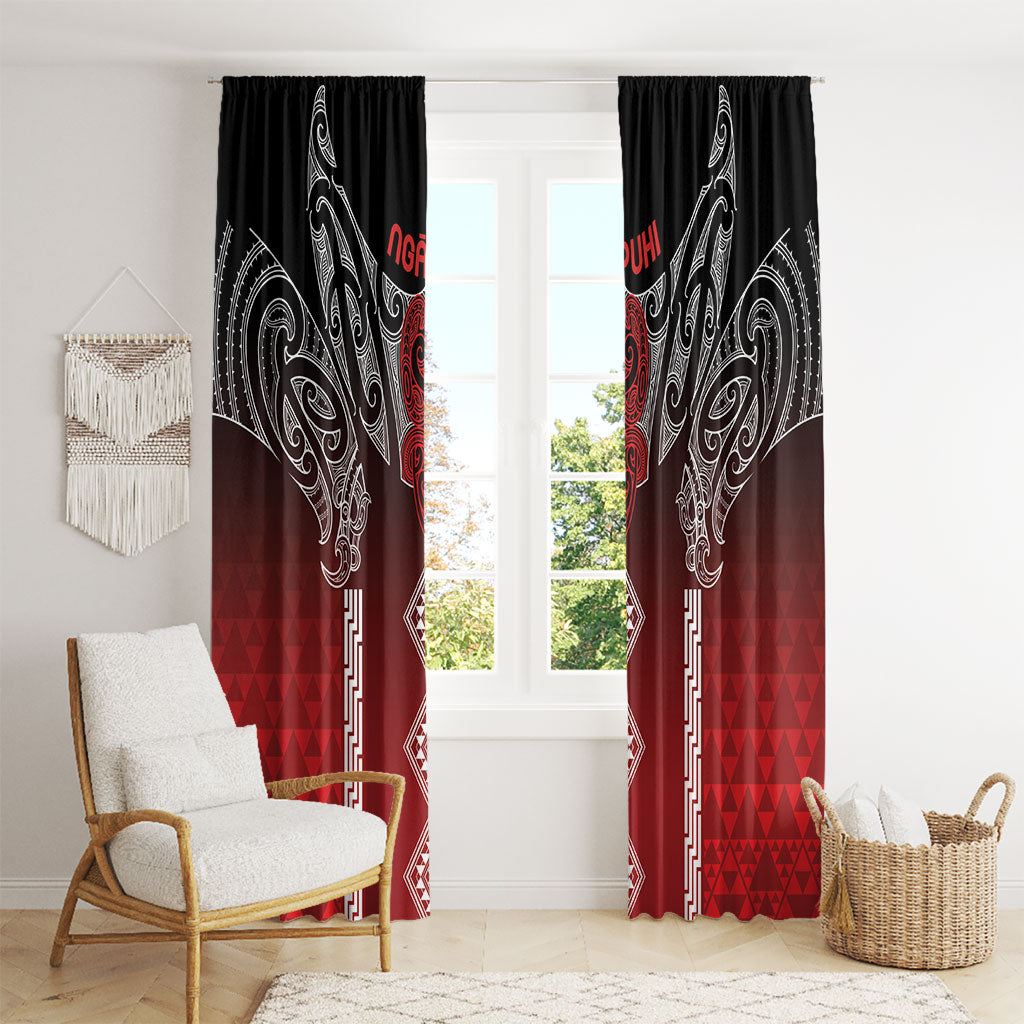 Aotearoa Maori Iwi Heritage Window Curtain Ngapuhi Kokowai