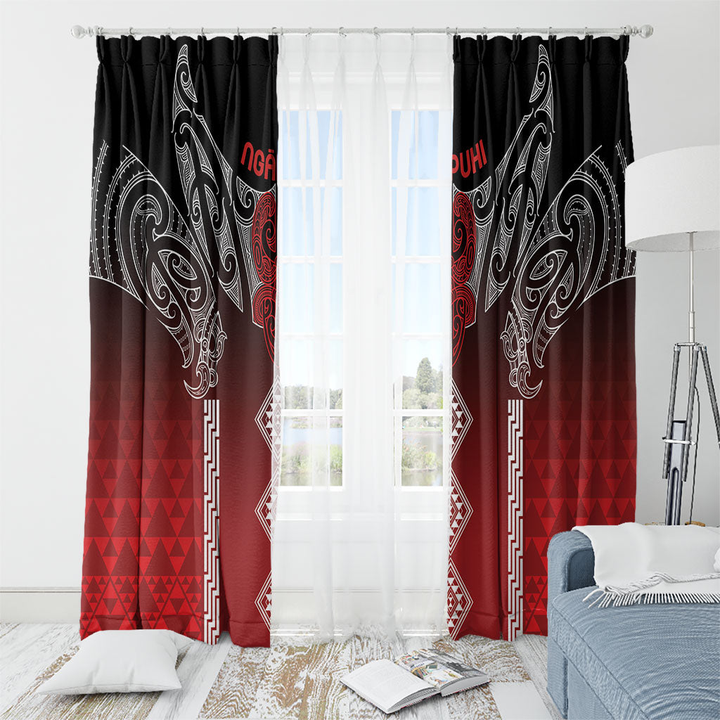Aotearoa Maori Iwi Heritage Window Curtain Ngapuhi Kokowai