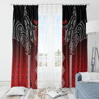 Aotearoa Maori Iwi Heritage Window Curtain Ngapuhi Kokowai