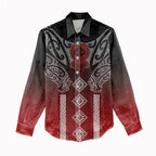 Aotearoa Maori Iwi Heritage Women Casual Shirt Ngapuhi Kokowai
