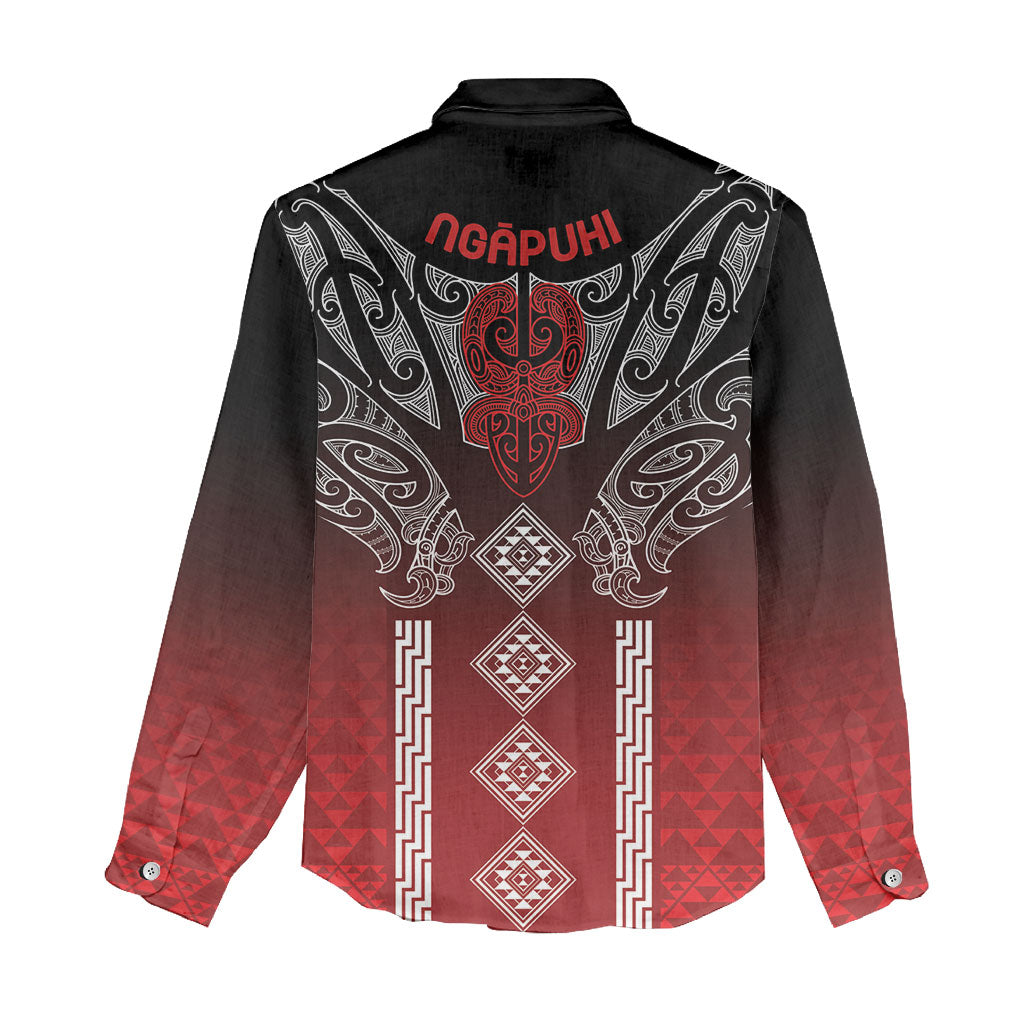 Aotearoa Maori Iwi Heritage Women Casual Shirt Ngapuhi Kokowai