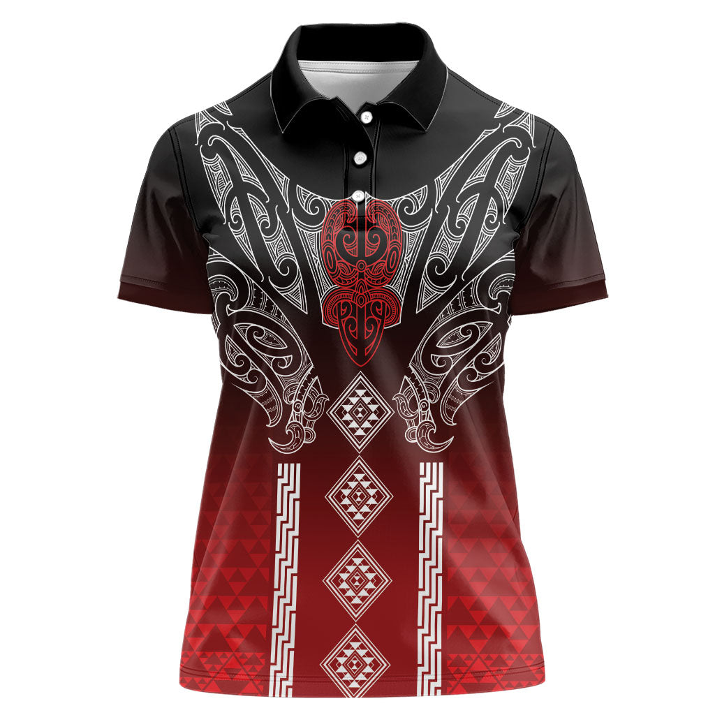 Aotearoa Maori Iwi Heritage Women Polo Shirt Ngapuhi Kokowai