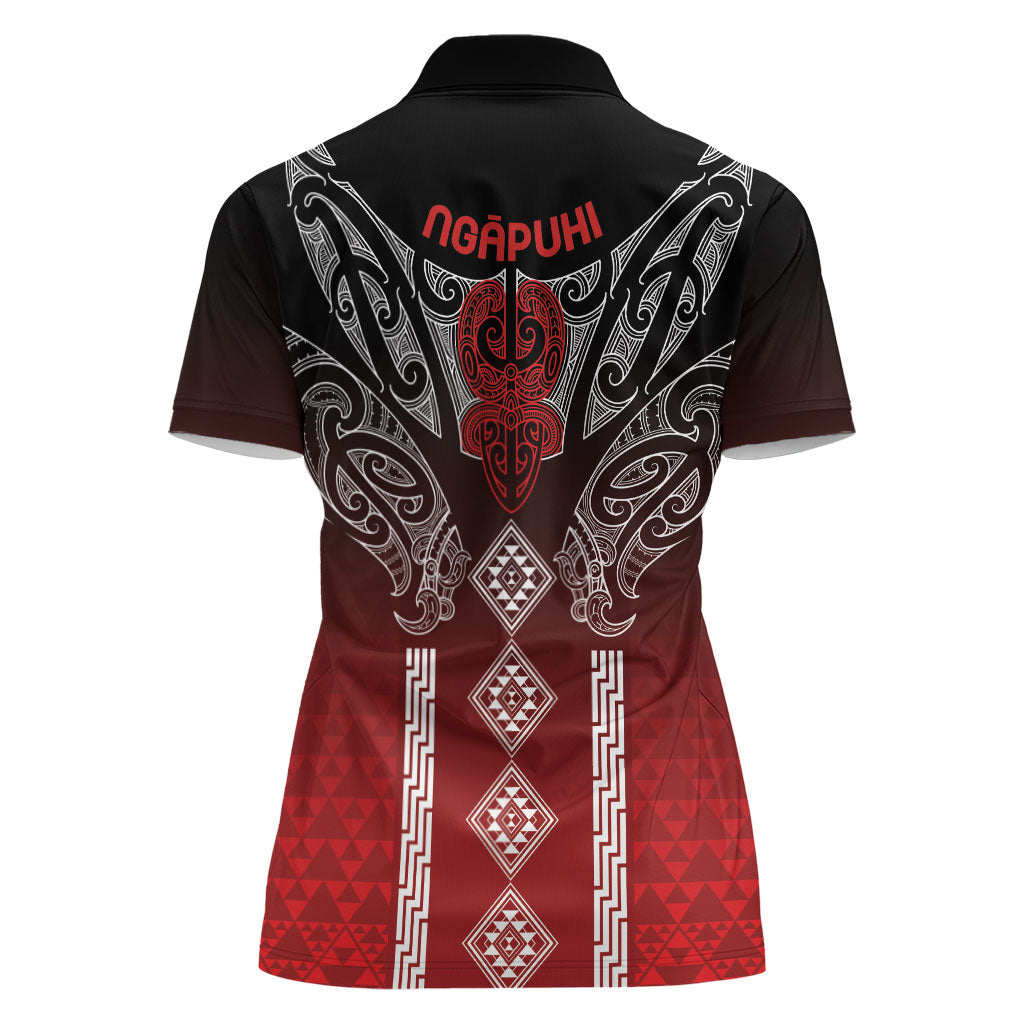 Aotearoa Maori Iwi Heritage Women Polo Shirt Ngapuhi Kokowai
