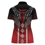 Aotearoa Maori Iwi Heritage Women Polo Shirt Ngapuhi Kokowai
