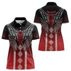 Aotearoa Maori Iwi Heritage Women Polo Shirt Ngapuhi Kokowai
