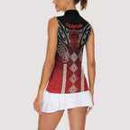 Aotearoa Maori Iwi Heritage Women Sleeveless Polo Shirt Ngapuhi Kokowai