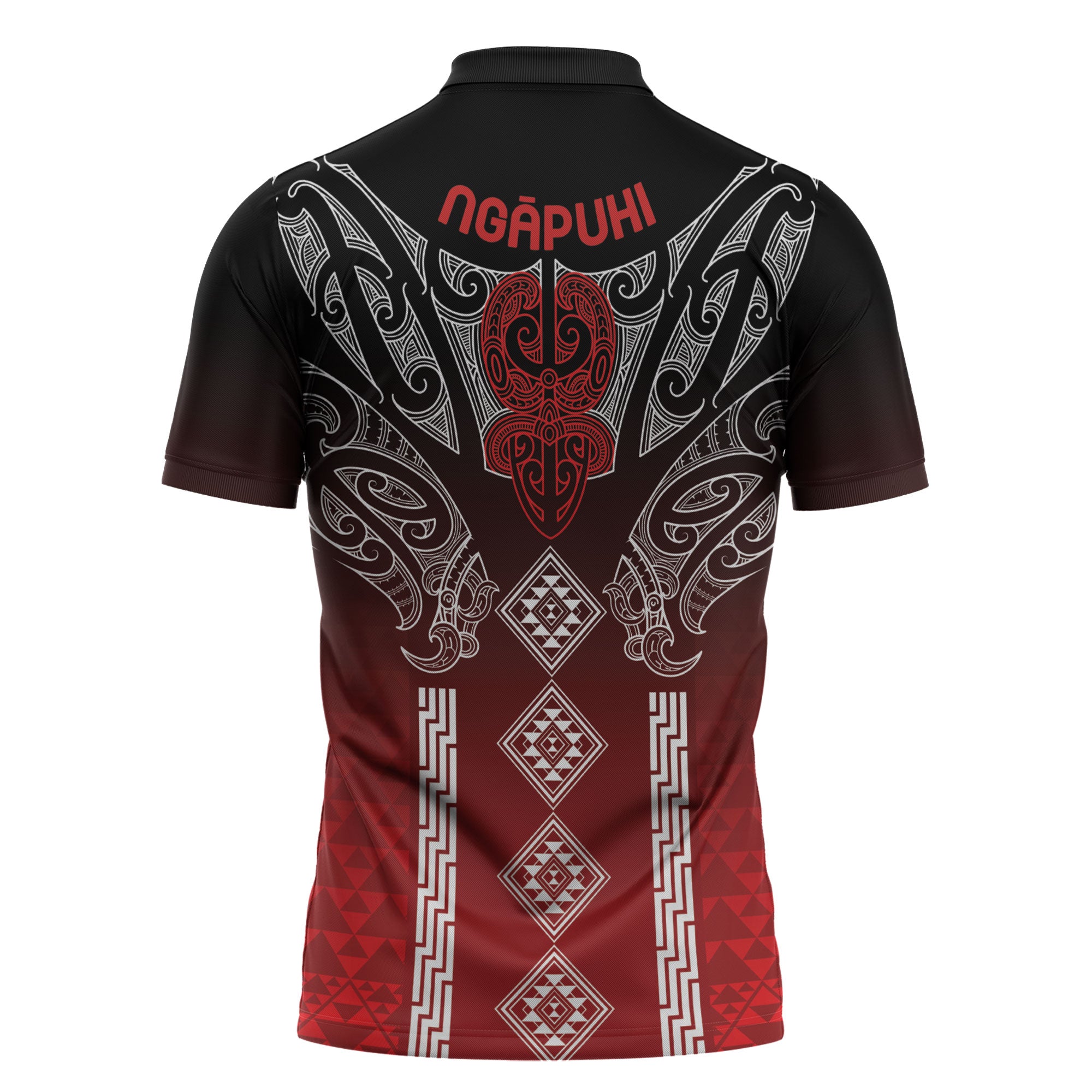 Aotearoa Maori Iwi Heritage Zipper Polo Shirt Ngapuhi Kokowai