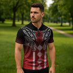 Aotearoa Maori Iwi Heritage Zipper Polo Shirt Ngapuhi Kokowai