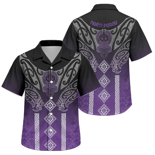 Aotearoa Maori Iwi Heritage Family Matching Summer Maxi Dress and Hawaiian Shirt Ngati Porou Waiporoporo