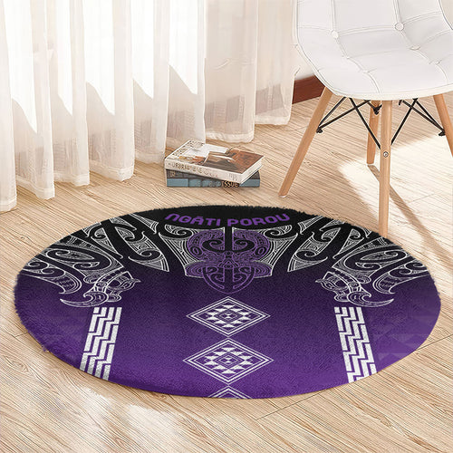Aotearoa Maori Iwi Heritage Round Carpet Ngati Porou Waiporoporo