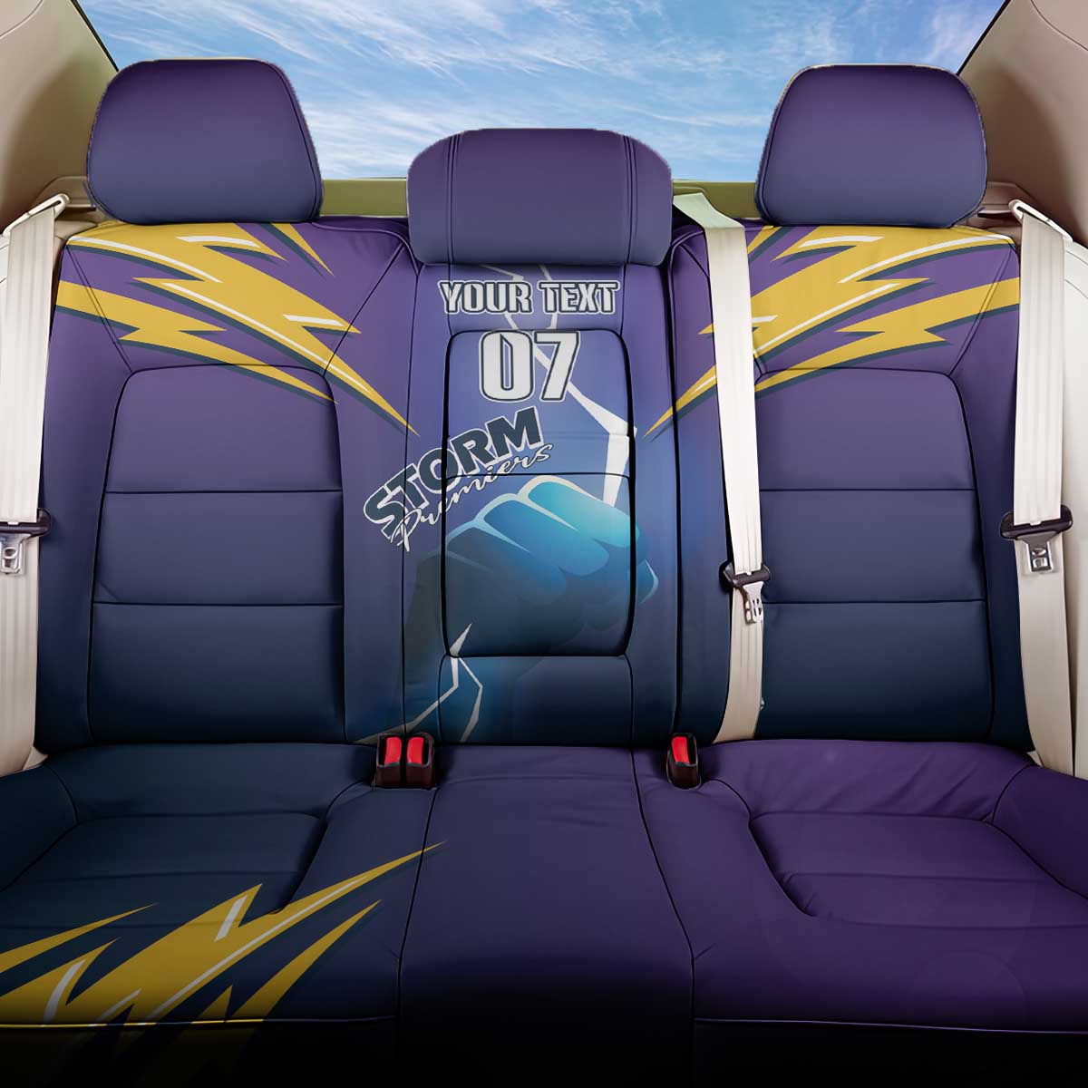 Storm Premiers Custom Back Car Seat Cover Thunder Catcher