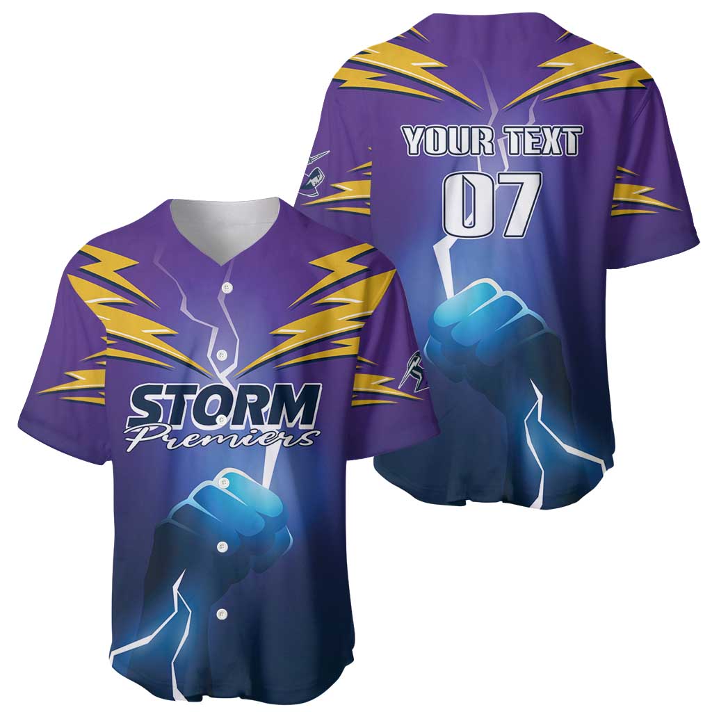 Storm Premiers Custom Baseball Jersey Thunder Catcher