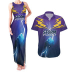 Storm Premiers Custom Couples Matching Tank Maxi Dress and Hawaiian Shirt Thunder Catcher