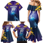 Storm Premiers Custom Family Matching Mermaid Dress and Hawaiian Shirt Thunder Catcher