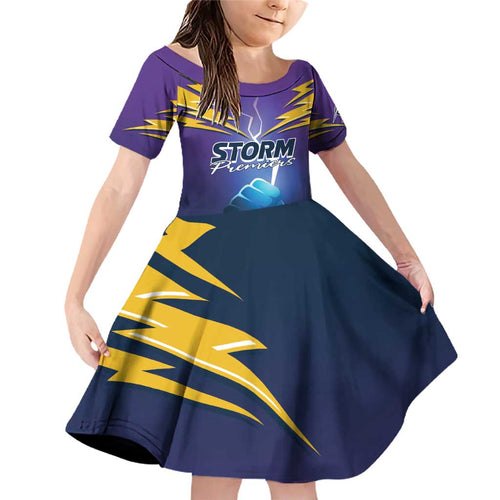 Storm Premiers Custom Family Matching Off Shoulder Short Dress and Hawaiian Shirt Thunder Catcher