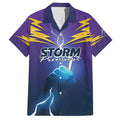 Storm Premiers Custom Family Matching Off Shoulder Short Dress and Hawaiian Shirt Thunder Catcher