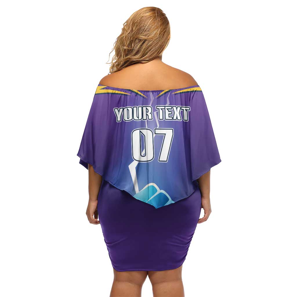 Storm Premiers Custom Family Matching Off Shoulder Short Dress and Hawaiian Shirt Thunder Catcher