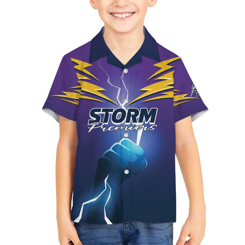 Storm Premiers Custom Family Matching Off Shoulder Short Dress and Hawaiian Shirt Thunder Catcher