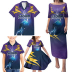 Storm Premiers Custom Family Matching Puletasi and Hawaiian Shirt Thunder Catcher