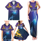 Storm Premiers Custom Family Matching Tank Maxi Dress and Hawaiian Shirt Thunder Catcher