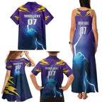 Storm Premiers Custom Family Matching Tank Maxi Dress and Hawaiian Shirt Thunder Catcher