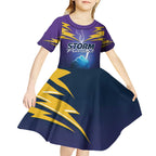 Storm Premiers Custom Kid Short Sleeve Dress Thunder Catcher
