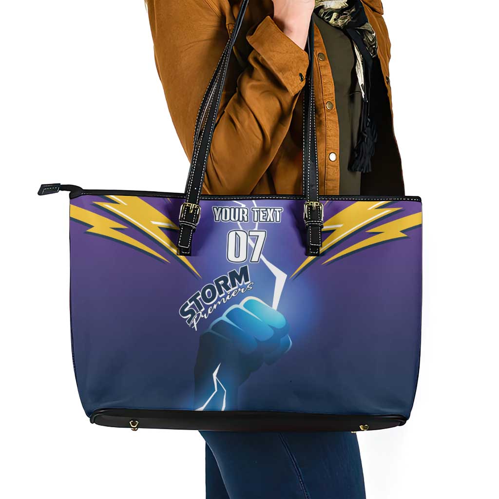 Storm Premiers Custom Leather Tote Bag Thunder Catcher