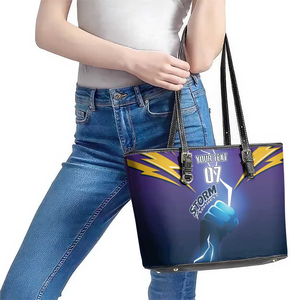 Storm Premiers Custom Leather Tote Bag Thunder Catcher