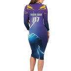 Storm Premiers Custom Long Sleeve Bodycon Dress Thunder Catcher