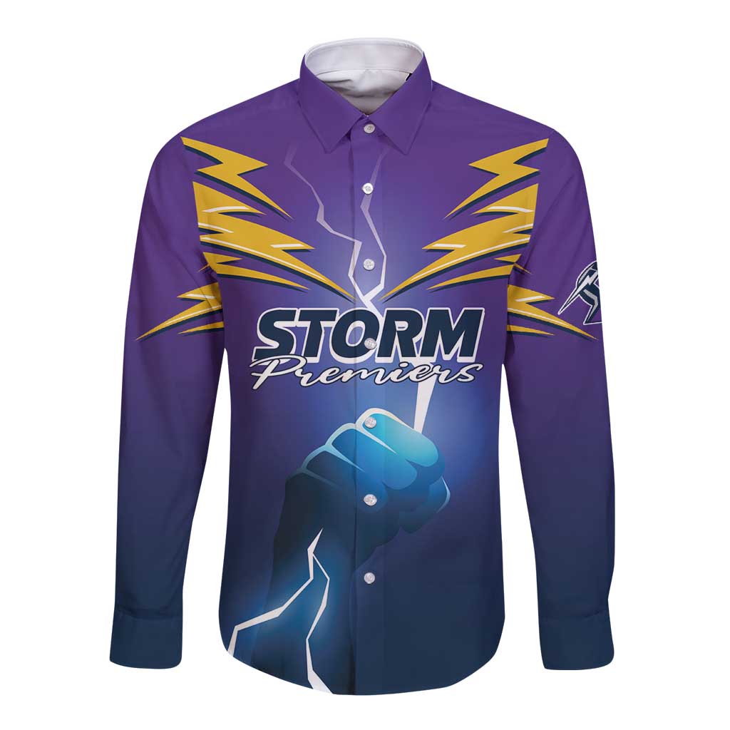 Storm Premiers Custom Long Sleeve Button Shirt Thunder Catcher