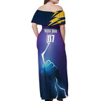 Storm Premiers Custom Off Shoulder Maxi Dress Thunder Catcher
