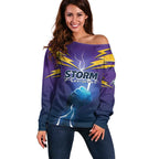 Storm Premiers Custom Off Shoulder Sweater Thunder Catcher