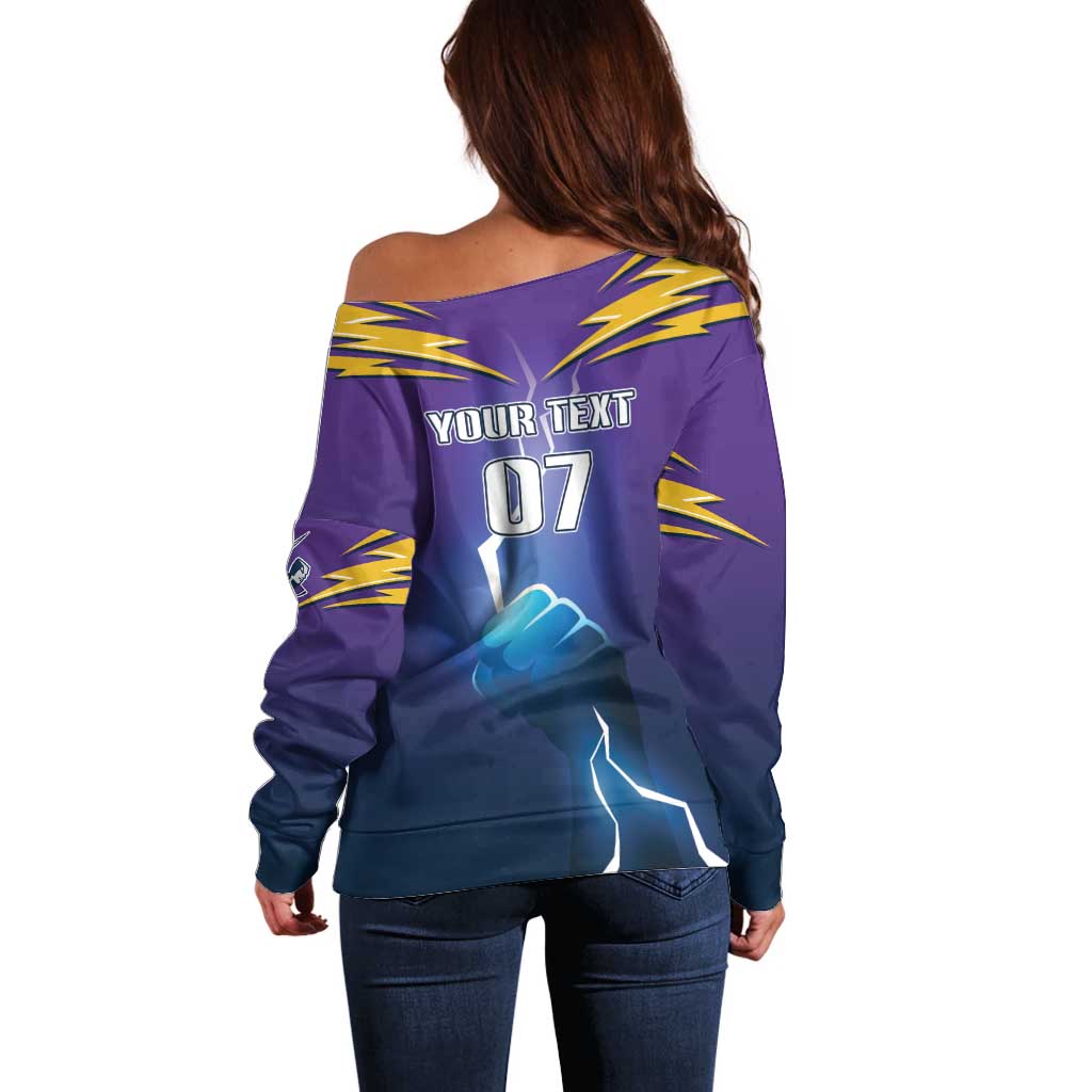 Storm Premiers Custom Off Shoulder Sweater Thunder Catcher