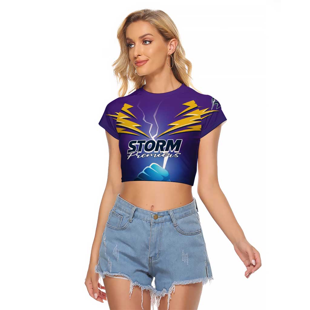 Storm Premiers Custom Raglan Cropped T Shirt Thunder Catcher