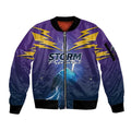 Storm Premiers Custom Sleeve Zip Bomber Jacket Thunder Catcher