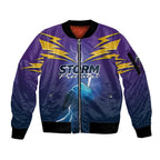 Storm Premiers Custom Sleeve Zip Bomber Jacket Thunder Catcher