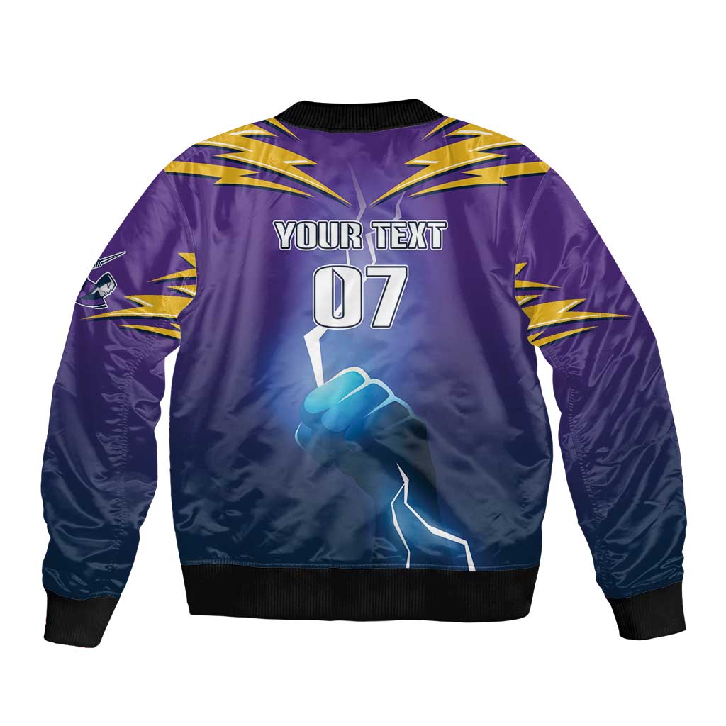 Storm Premiers Custom Sleeve Zip Bomber Jacket Thunder Catcher