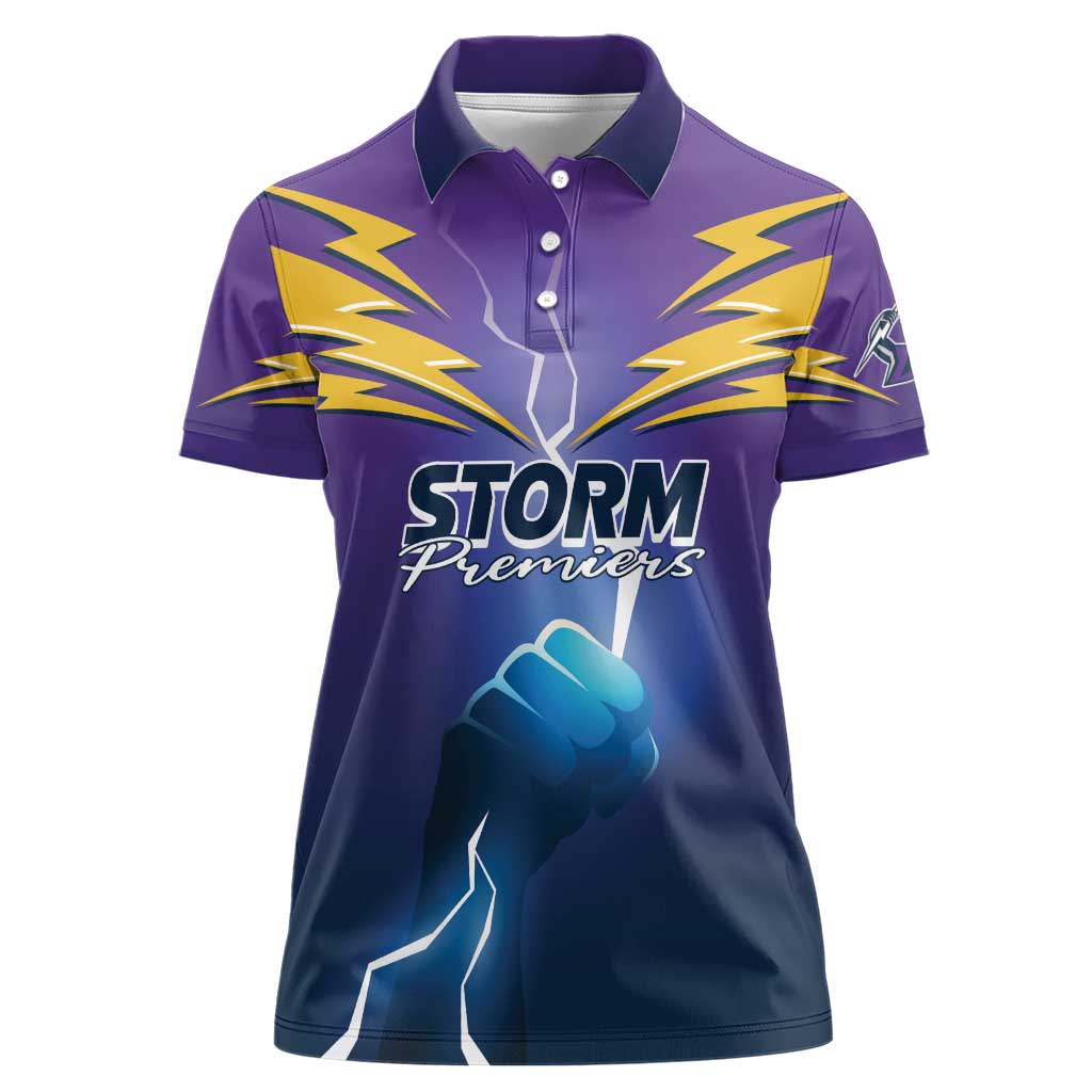 Storm Premiers Custom Women Polo Shirt Thunder Catcher