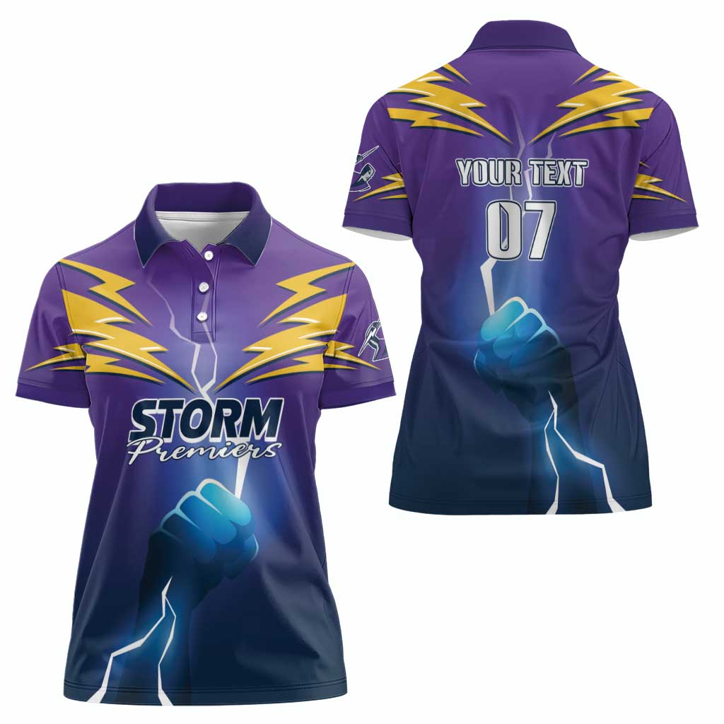 Storm Premiers Custom Women Polo Shirt Thunder Catcher
