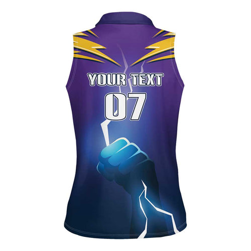 Storm Premiers Custom Women Sleeveless Polo Shirt Thunder Catcher