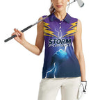Storm Premiers Custom Women Sleeveless Polo Shirt Thunder Catcher