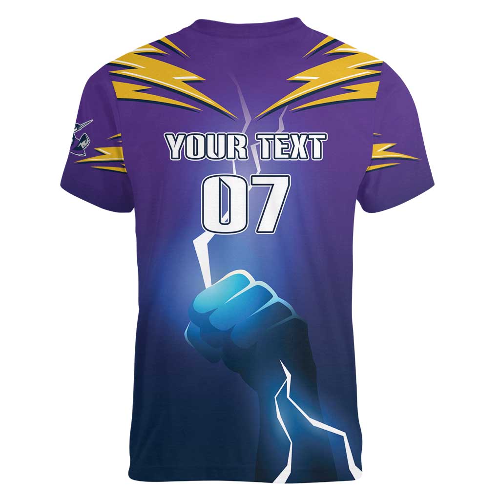 Storm Premiers Custom Women V-Neck T-Shirt Thunder Catcher