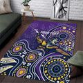 Personalised Storm Rugby Aboriginal Area Rug 2024 GO Storms