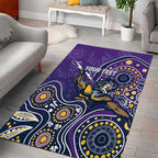 Personalised Storm Rugby Aboriginal Area Rug 2024 GO Storms