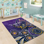 Personalised Storm Rugby Aboriginal Area Rug 2024 GO Storms