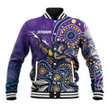 Personalised Storm Rugby Aboriginal Baseball Jacket 2024 GO Storms